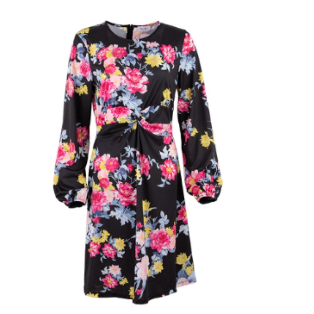 NWOT Petal Dew Floral Dress Size Medium Smocked Hip
